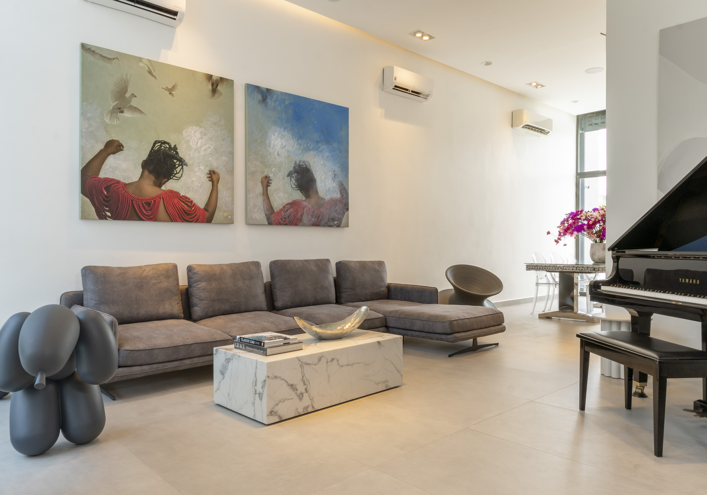 Interior and exterior shoot of Ty Bello's Home in Lagos.