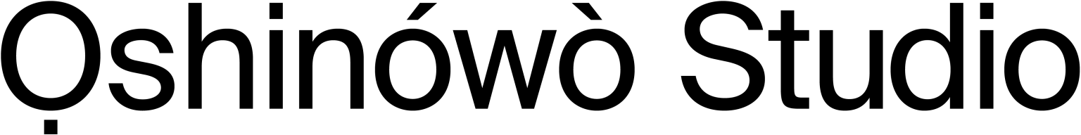 Oshinowo studio logo in black