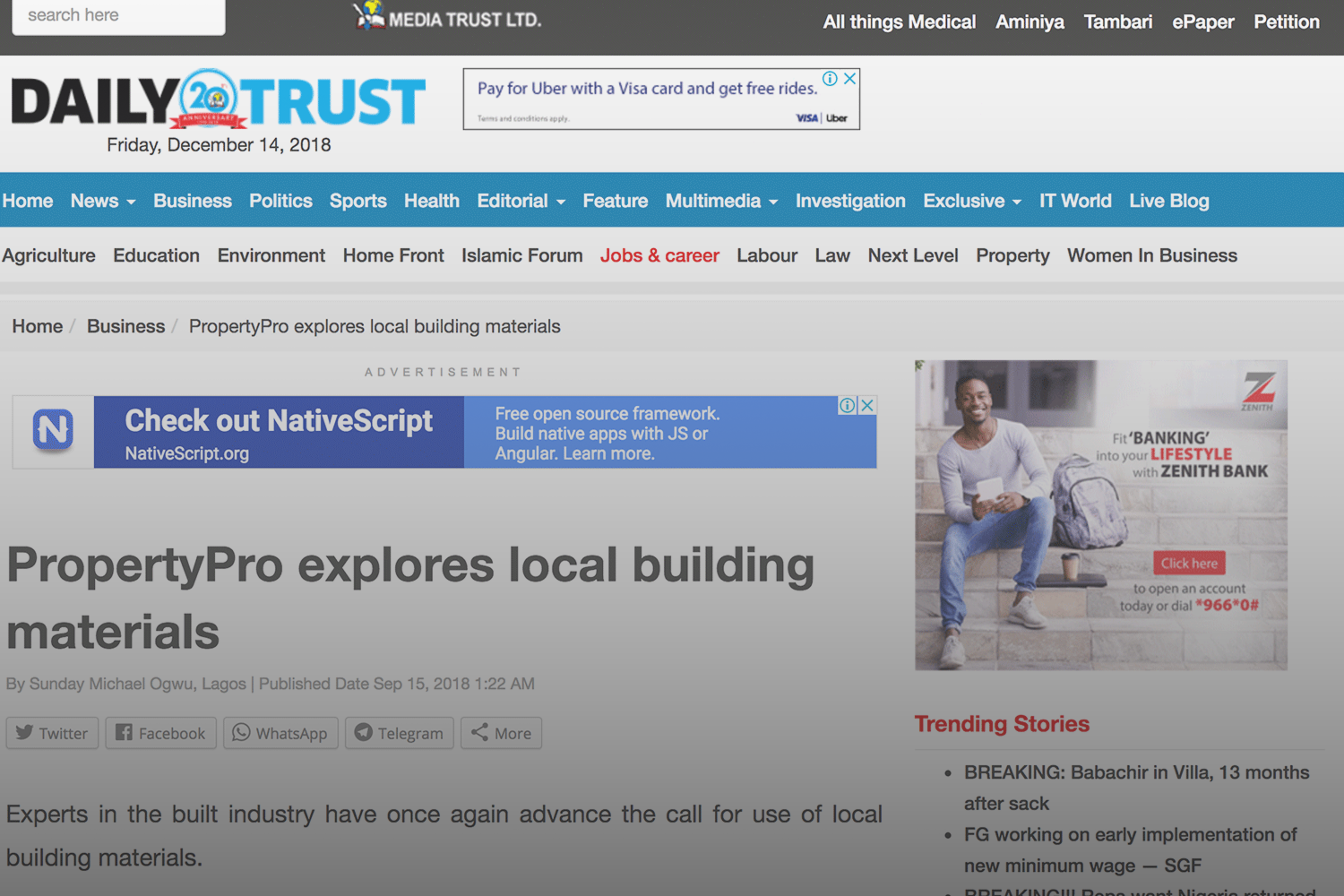 PropertyPro explores local building materials
